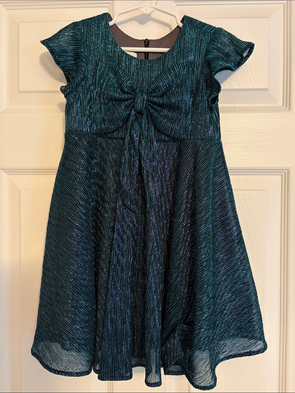 Isobella & Chloe dark teal sparkly dress, size 5